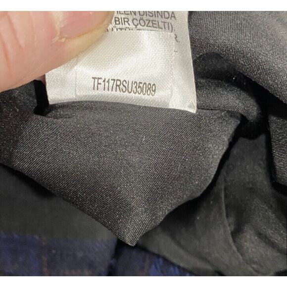 Tibi Designer Womens Blue Wool Plaid Pants, High-Rise, Black Lining, New Sz 6 - Picture 10 of 10